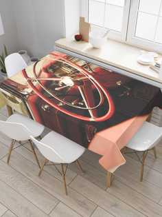Скатерть прямоугольная JoyArty на кухонный стол "Ретро-салон" из оксфорда, 180x145 см