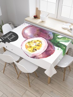 Скатерть прямоугольная JoyArty на кухонный стол "Маракуйя" из оксфорда, 180x145 см