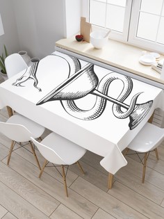 Скатерть прямоугольная JoyArty на кухонный стол "Символ медицины" из оксфорда, 180x145 см