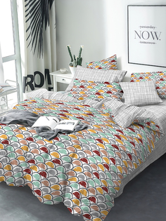 Постельное белье Евро BRAVO Collection нав.70*70 м.261 рис.4766-1+4414а-1 Дери