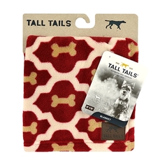 Одеяло для животных флис ROSEWOOD "Tall Tails", красно-бежевое с косточками, 76x102см