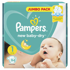 Подгузники для новорожденных Pampers New Baby-Dry newborn (2-5 кг), 94 шт.