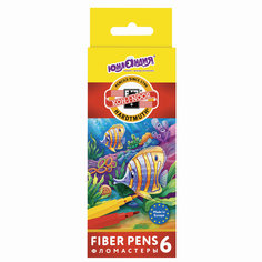 Фломастеры ЮНЛАНДИЯ Подводный мир KOH-I-NOOR EXCLUSIVE 6цв трехгранные 151622 771002JF24KS