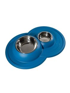 Двойная миска для кошек и собак Georplast, металл, в ассортименте, 0,83 л