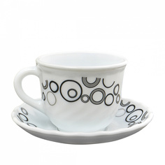 Чашка с блюдцем, La Opala, Classigue, Misty Drops, 220мл, 6шт