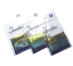 Фольга для дизайна ногтей №23, Serebro, градиент