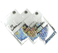 Фольга для дизайна ногтей Serebro, №41, серебряные квадратики