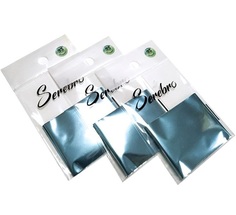 Фольга для дизайна ногтей №35, Serebro, бирюзовый, глянцевый