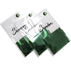 Фольга для дизайна ногтей №33, Serebro, зеленый, глянец