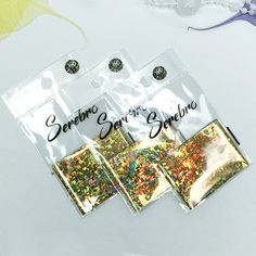 Фольга для дизайна ногтей Serebro №68 голографические абстракции