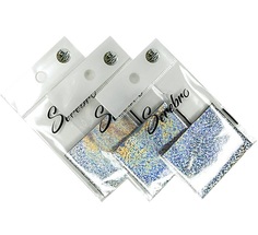 Фольга для дизайна ногтей Serebro, №43, мелкие серебряные пайетки