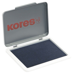 Штемпельная подушка Kores 11х7 см металлический корпус синяя, 3912 Korres