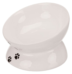Одинарная миска для кошек Trixie, керамика, белый, 0.15 л