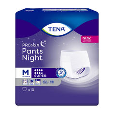 Подгузники для взрослых трусы Tena Pants Night Super р.М 80-110 см 10 шт.