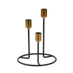 Подсвечник Home Collection Black & Gold Декоративный 16х20см 1 шт
