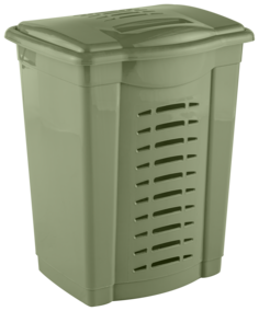 Корзина для белья пластик.; 60л.; оливковый; арт. ЭП 388927