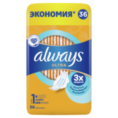 Прокладки always Ultra Light Quatro 36шт