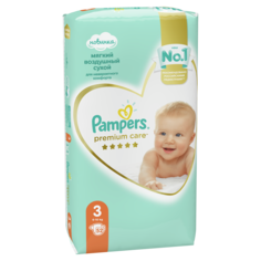 Подгузники Pampers Premium Care Midi (6-10 кг) Экономичная 52 шт.