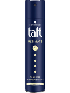 Лак для укладки волос Taft Ultimate, роскошное сияние мегафиксация 5+, 225 мл
