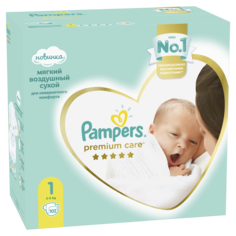 Подгузники Pampers Premium Care 1 (2-5 кг), 102 шт.