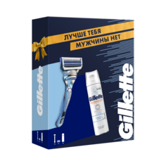 Подарочный набор мужской Gillette Skinguard бритва с 1 кассетой + пена для бритья