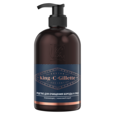 Средство Gillette, для очищения бороды и лица King C. с кокосовой водой, 350 мл