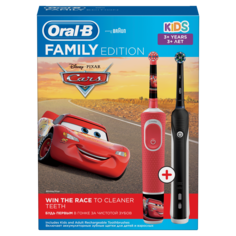 Зубная щетка электрическая Oral-B Family Edition: Pro 1+Kids «Тачки»
