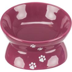 Одинарная миска для кошек и собак Trixie, керамика, красный, 0,15 л