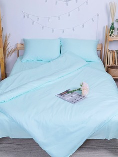 Комплект постельного белья Кот Баюн фисташка зеленый 2,0-спальный наволочки 50х70-2шт