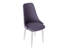 Стул ТриЯ Франк Конус 2 Белый матовый / Фиолетовый микровелюр Triya