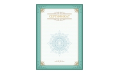 Сертификат-бумага зеленая рамка А4 230 г/кв.м 10 листов 861646 No Brand
