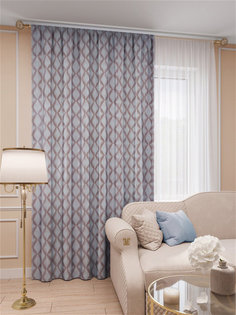 Штора LeGrand Марсель 150x260, голубой, 1 шт.