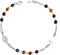 Браслет из серебра с тигровым глазом AMEN BROBOT3P Amen.