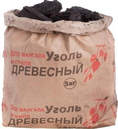 Уголь для мангала и гриля березовый 5кг (1 шт.) No Brand