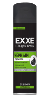 Гель для бритья для всех типов кожи Exxe Черный Сила Угля 200 мл