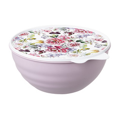 Миска с крышкой с декором 1,7 л No Brand