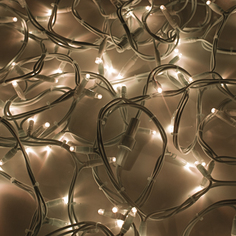 Световая гирлянда новогодняя Neon-Night Модульная Дюраплей 315-506 20 м белый теплый