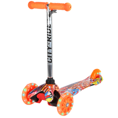 Самокат детский трехколесный CITY-RIDE колеса 110/76 PU,светодиоды,CR-S4-05PR/GF