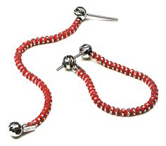 Серьги подвески из серебра с эмалью Sugar SG01003-KRASNYJ
