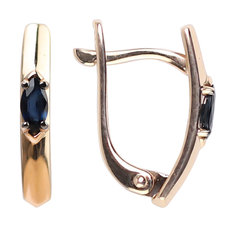 Серьги из красного золота с сапфиром Империал S1443JU-102 Imperial