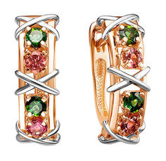 Серьги из красного золота с турмалином Империал S0999JU-107/3/4 Imperial