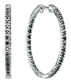 Серьги конго из белого золота с бриллиантом Империал S0692-205 Imperial