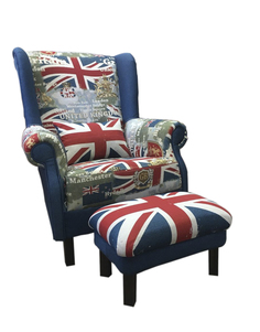 Кресло La Neige Британский флаг GD-G10-set, синий