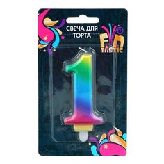 Свеча праздничная FNtastic Цифра градиент в ассортименте