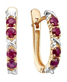 Серьги из красного золота с рубином Империал S1549-104 Imperial