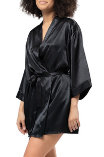 Шелковый халат женский Opium 701 черный 42