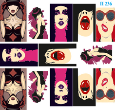 Слайдер-дизайн Dona Jerdona для дизайна ногтей Девушки П236