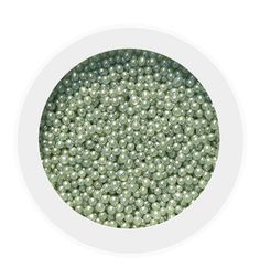 Бульонки для дизайна ногтей Dona Jerdona бело-зеленые 10 г