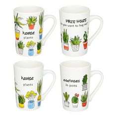 Кружка Millimi Кактусы керамика 370 мл в ассортименте