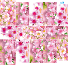 Слайдер-дизайн Dona Jerdona для дизайна ногтей Цветы №455